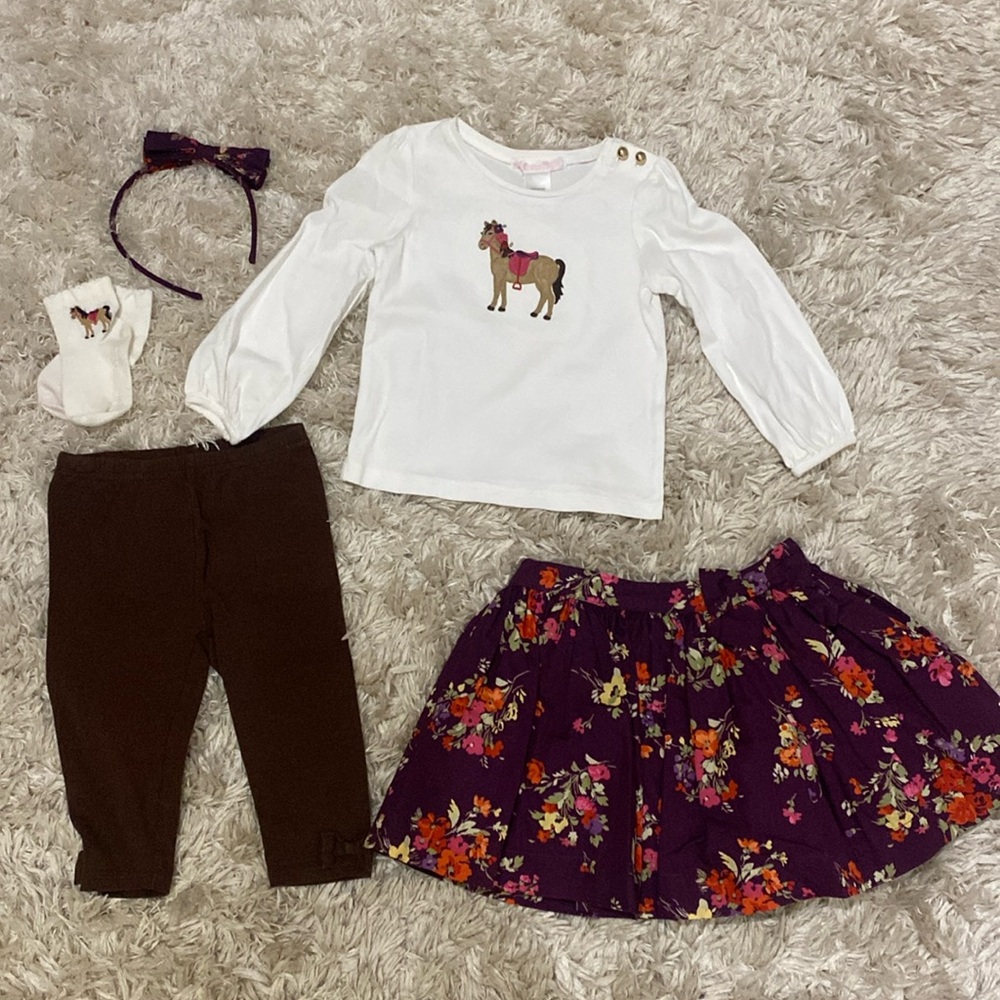 Janie and Jack matching set girls size 12-18 mos.